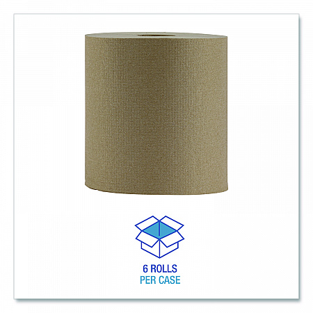 Hardwound Paper Towels, Nonperforated, 1-Ply, 8