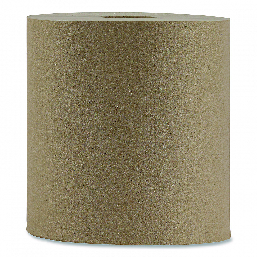 Hardwound Paper Towels, Nonperforated, 1-Ply, 8" x 800 ft, Natural, 6 Rolls/Carton (6256)