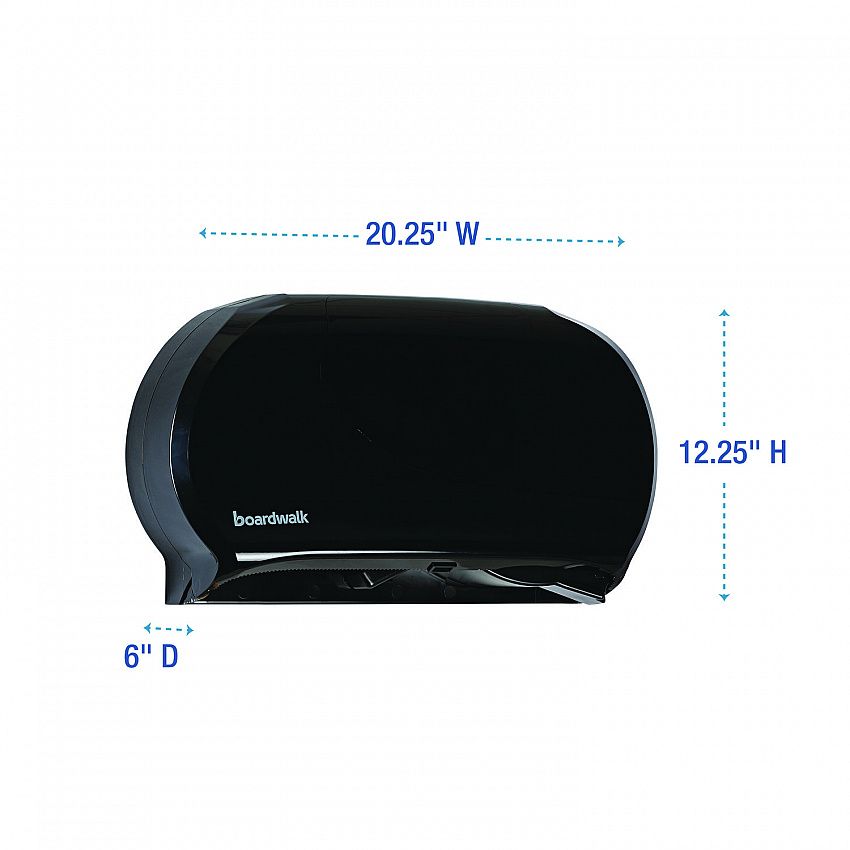 Jumbo Twin Toilet Tissue Dispenser, 20.25 x 6 x 12.25, Black (1529)