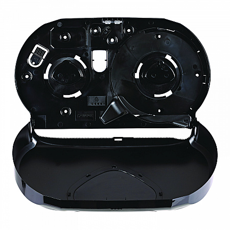 Jumbo Twin Toilet Tissue Dispenser, 20.25 x 6 x 12.25, Black (1529)