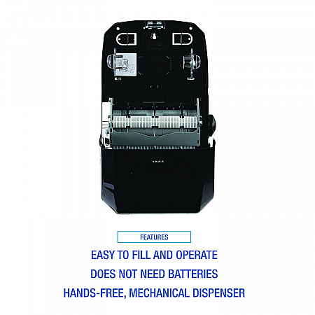 Hands Free Mechanical Towel Dispenser, 13.25 x 10.25 x 16.25, Black (1501)