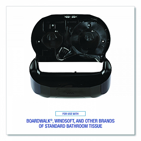 Standard Twin Toilet Tissue Dispenser, 13 x 6.75 x 8.75, Black (1502)