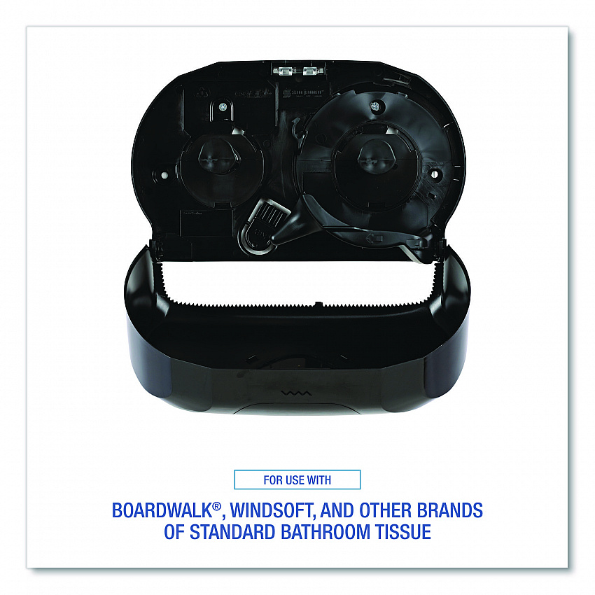 Standard Twin Toilet Tissue Dispenser, 13 x 6.75 x 8.75, Black (1502)