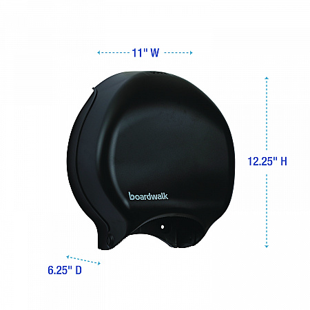 Single Jumbo Toilet Tissue Dispenser, 11 x 6.25 x 12.25, Black (1519)