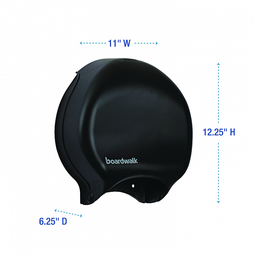 Single Jumbo Toilet Tissue Dispenser, 11 x 6.25 x 12.25, Black (1519)