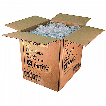 Kal-Clear PET Cold Drink Cups, 7 oz, Plastic, Clear, 1,000/Carton (KC7)