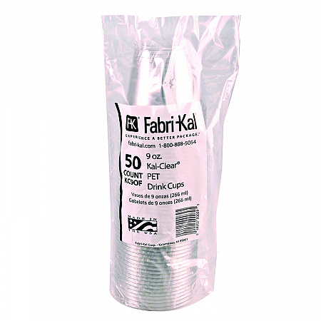 Kal-Clear PET Cold Drink Cups, Old-Fashioned Glass, 9 oz, Plastic, Clear, 50/Sleeve, 20 Sleeves/Carton (KC9OF)