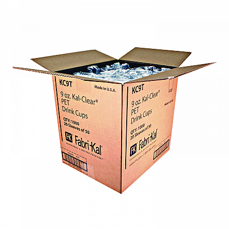 Kal-Clear True PET Cold Drink Cups, 9 oz, Plastic, Clear, 50/Bag, 20 Bags/Carton (KC9T)