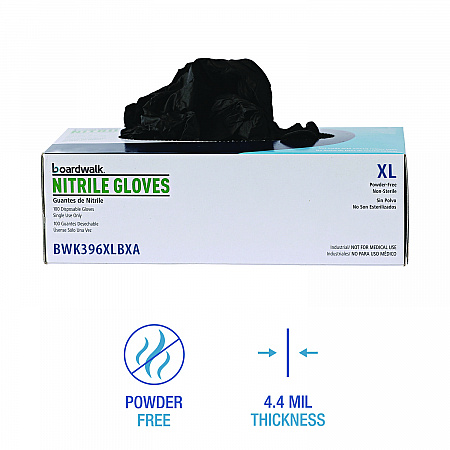 396 Series Disposable General-Purpose Nitrile Gloves, Powder-Free, X-Large, 4.4 mil Thick, 9.5
