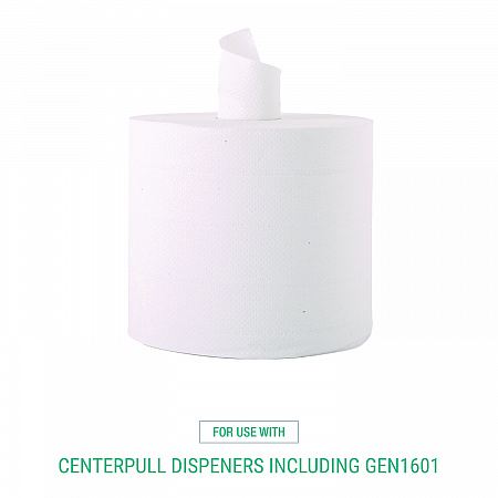 Center-Flow Perforated Paper Towel Roll, 7.3 x 15, White, 6 Rolls/Carton (1420B)
