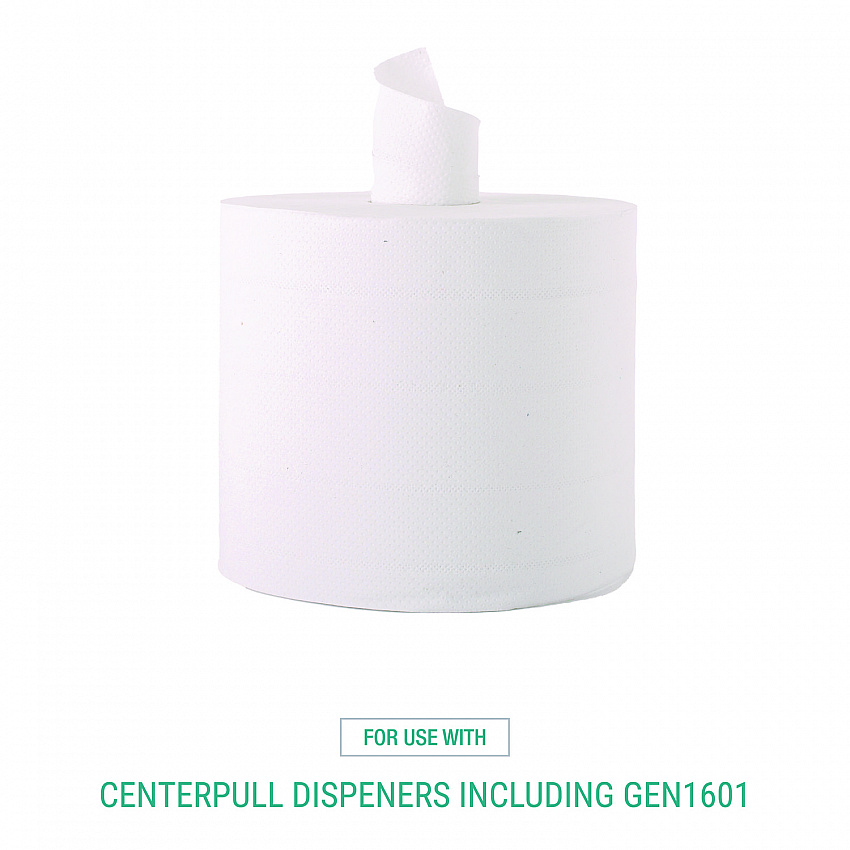Center-Flow Perforated Paper Towel Roll, 7.3 x 15, White, 6 Rolls/Carton (1420B)