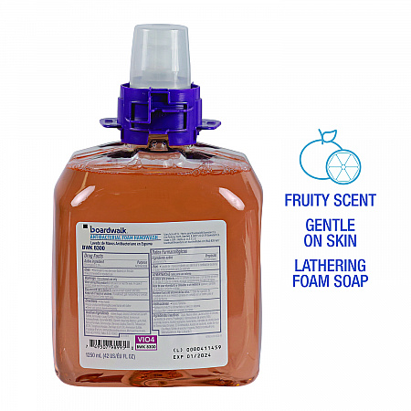 Foam Antibacterial Handwash, Fresh Fruit Scent, 1,250 mL Refill, 4/Carton (8300)