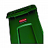 Slim Jim Plastic Recycling Container with Venting Channels, 23 gal, Plastic,  Green (354007GN)