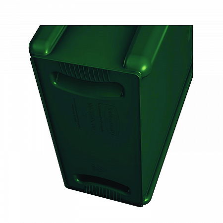 Slim Jim Plastic Recycling Container with Venting Channels, 23 gal, Plastic,  Green (354007GN)