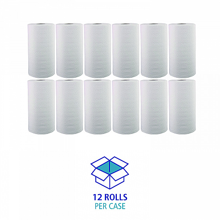 Kitchen Roll Towel, 2-Ply, 11 x 8.5, White, 250/Roll, 12 Rolls/Carton (6273)