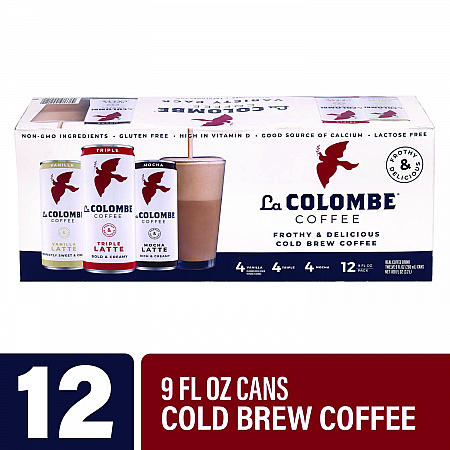 Draft Latte Cold Brew, Assorted Flavors, 9 oz Can, 12/Carton (22002272)