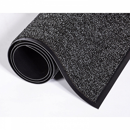 Fore-Runner Outdoor Scraper Mat, Gray Loop-Twist Ribbed Polypropylene Surface, 36