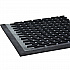 Crown-Tred Indoor/Outdoor Scraper Mat, Black Loop-Twist Ribbed Rubber Surface, 35.5