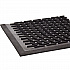 Crown-Tred Indoor/Outdoor Scraper Mat, Black Loop-Twist Ribbed Rubber Surface, 43.75