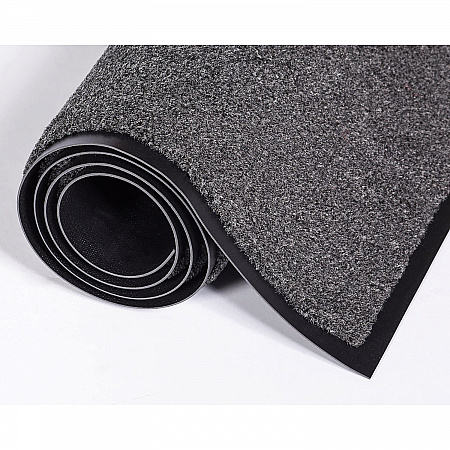 Rely-On Olefin Indoor Wiper Mat, Rectangular, Charcoal Gray Cut Pile Surface, 36