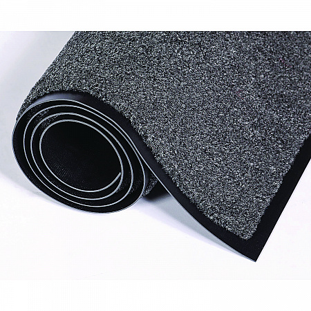 Rely-On Olefin Indoor Wiper Mat, Rectangular, Charcoal Gray Cut Pile Surface, 48