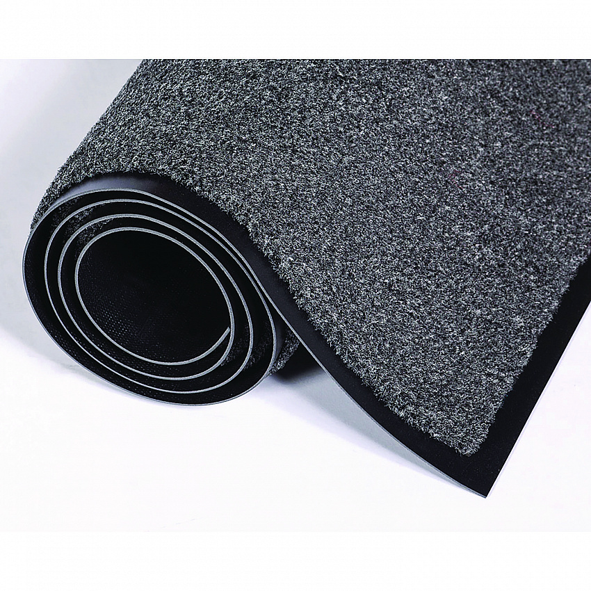 Rely-On Olefin Indoor Wiper Mat, Rectangular, Charcoal Gray Cut Pile Surface, 48" x 72" (GS0046CH)