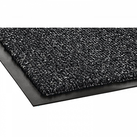 Cross-Over Wiper/Scraper Mat, Rectangular, Gray Carpeted Surface, 36