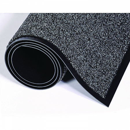 Cross-Over Wiper/Scraper Mat, Rectangular, Gray Carpeted Surface, 36