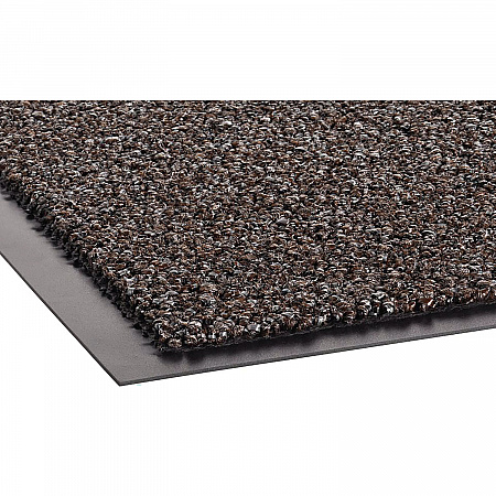 Cross-Over Wiper/Scraper Mat, Rectangular, Brown Carpeted Surface, 48