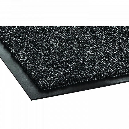 Cross-Over Wiper/Scraper Mat, Rectangular, Gray Carpeted Surface, 48