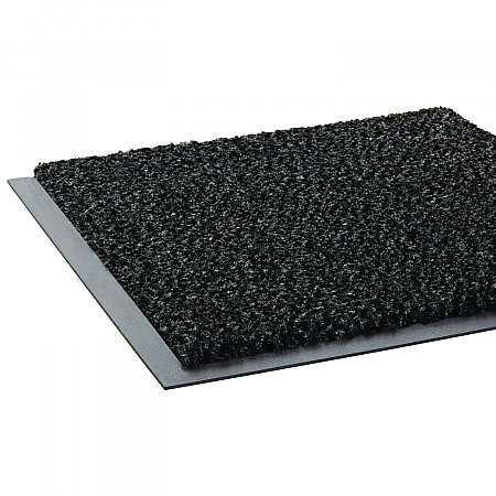 Cross-Over Wiper/Scraper Mat, Rectangular, Gray Carpeted Surface, 48