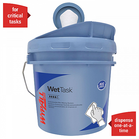 WetTask Customizable Wet Wiping System, 3.5 gal, Blue, 2/Carton (09361)