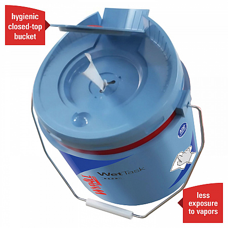 WetTask Customizable Wet Wiping System, 3.5 gal, Blue, 2/Carton (09361)