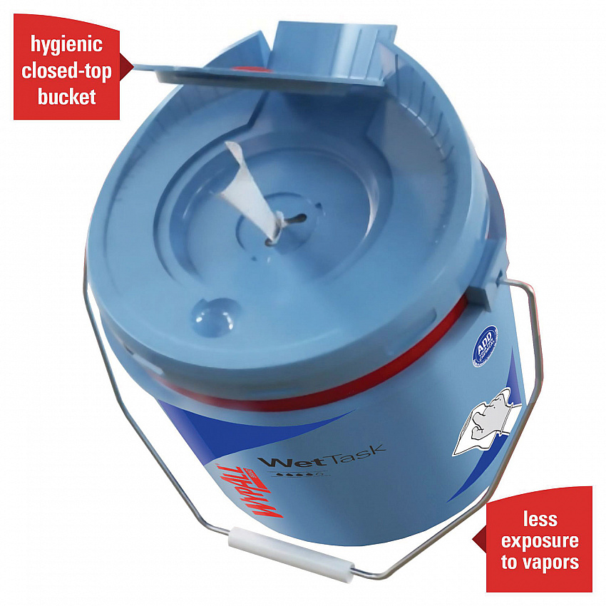 WetTask Customizable Wet Wiping System, 3.5 gal, Blue, 2/Carton (09361)