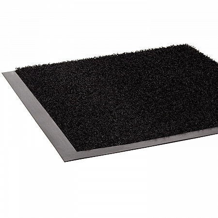Jasper Indoor/Outdoor Scraper Mat, Black Cut Pile Nylon Surface, 48