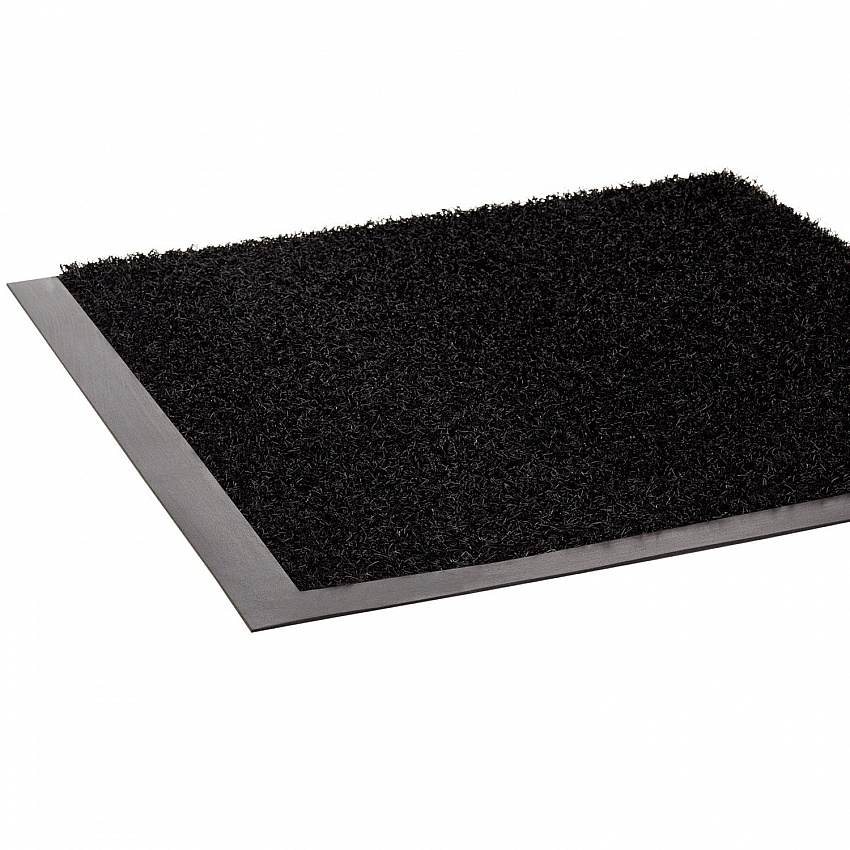 Jasper Indoor/Outdoor Scraper Mat, Black Cut Pile Nylon Surface, 48" x 72" (JS0046BK)