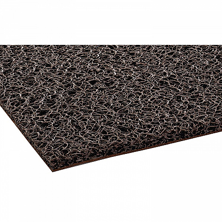 Spaghetti Vinyl-Loop Floor Mat, Rectangular, Brown Spaghetti Loop Surface, 36