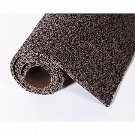 Spaghetti Vinyl-Loop Floor Mat, Rectangular, Brown Spaghetti Loop Surface, 36