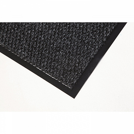 Marathon Wiper/Scraper Mat, Rectangular, Anthracite/Black Textured Needle-Punch Surface, 48