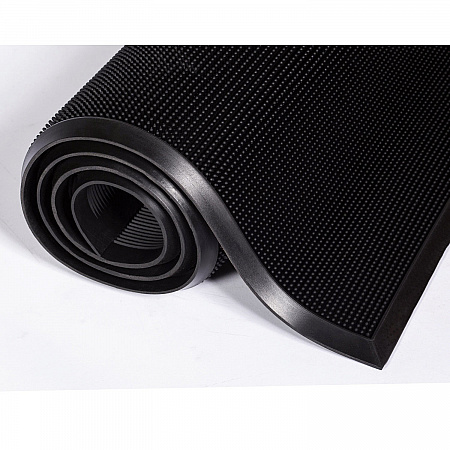 Mat-A-Dor Entrance Scraper Mat, Black Fingertip Textured Rubber Surface, 24