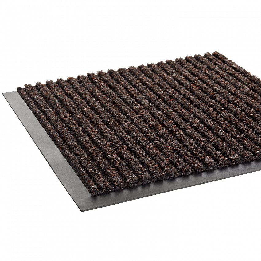 Needle-Rib Wiper/Scraper Mat, Rectangular, Brown Ribbed Surface, 36" x 60" (NR0035BR)