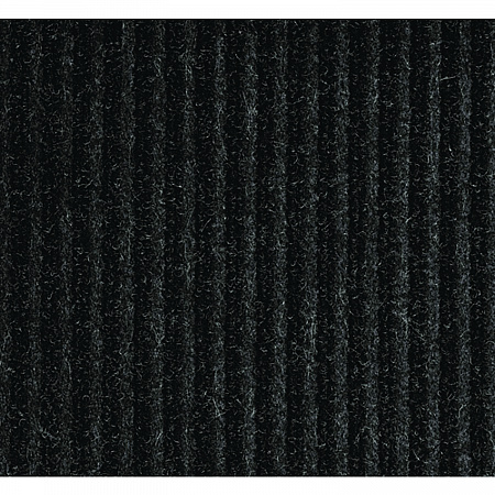 Needle-Rib Wiper/Scraper Mat, Rectangular, Charcoal Gray Ribbed Surface, 36