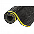 Industrial Deck Plate Anti-Fatigue Mat, Rectangular, Black/Yellow Raised Diamond Surface, 24