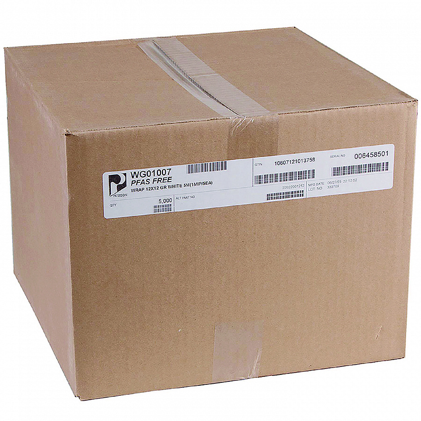 Grease-Resistant Food Wrap, 12 x 12, White, 5,000/Carton (WG01007)