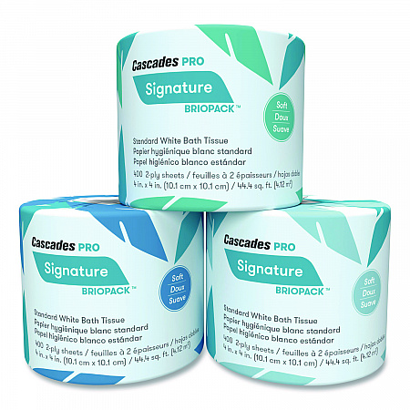 Signature Bath Tissue, Septic Safe, 2-Ply, White, 400 Sheets/Roll, 24 Rolls/Carton (B710)