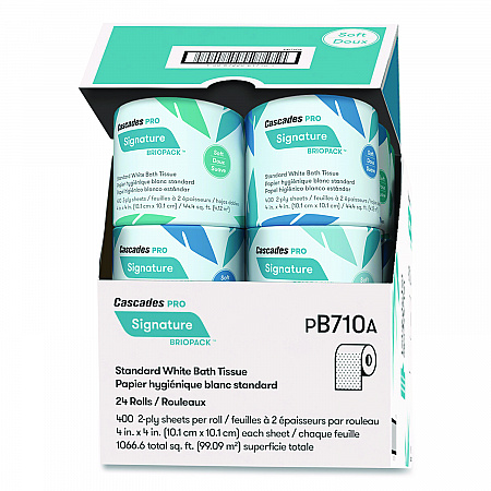 Signature Bath Tissue, Septic Safe, 2-Ply, White, 400 Sheets/Roll, 24 Rolls/Carton (B710)
