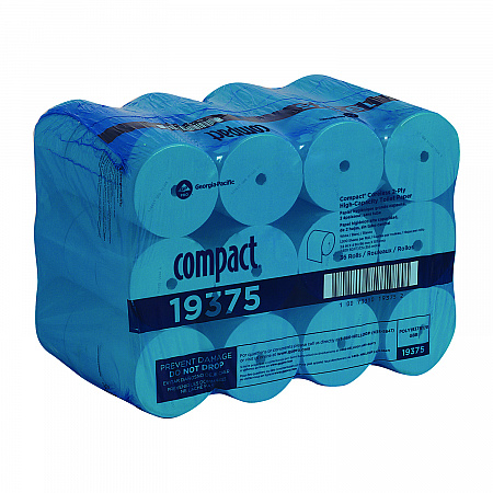 Compact Coreless Bath Tissue, Septic Safe, 2-Ply, White, 1,000 Sheets/Roll, 36 Rolls/Carton (19375)