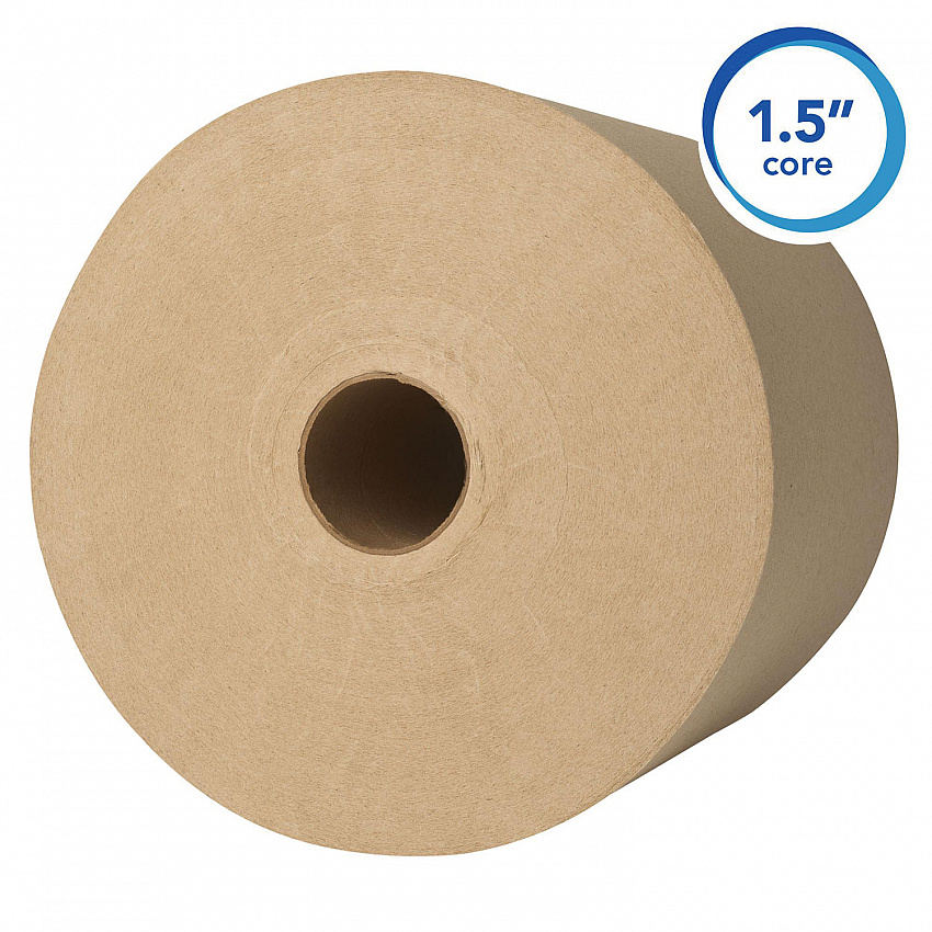 Essential Hard Roll Towels for Business, 1-Ply, 8" x 800 ft, 1.5" Core, Natural, 12 Rolls/Carton (04142)