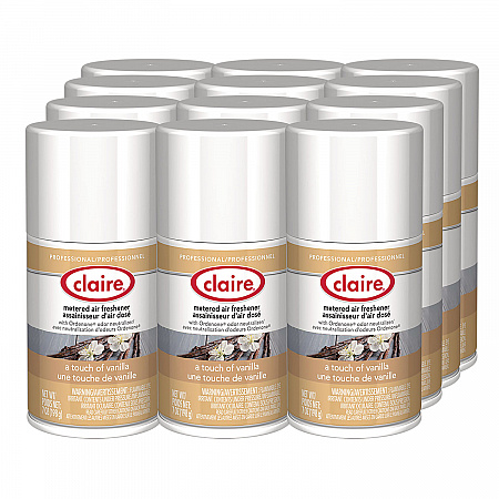 Metered Air Freshener, Vanilla, 7 oz Aerosol Spary, 12/Carton (108)