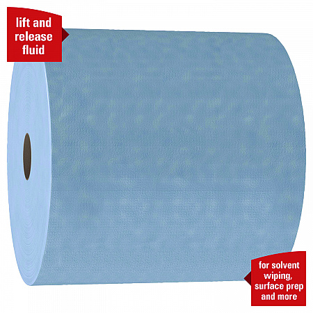 X90 Cloths, Jumbo Roll, 2-Ply, 12.4 x 12.2, Blue Denim, 450/Roll (12889)